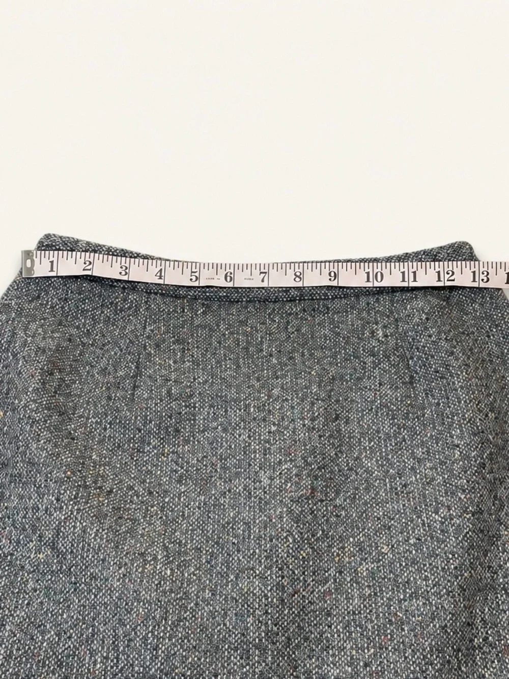 Wool Blend Ruffle Pencil Skirt
